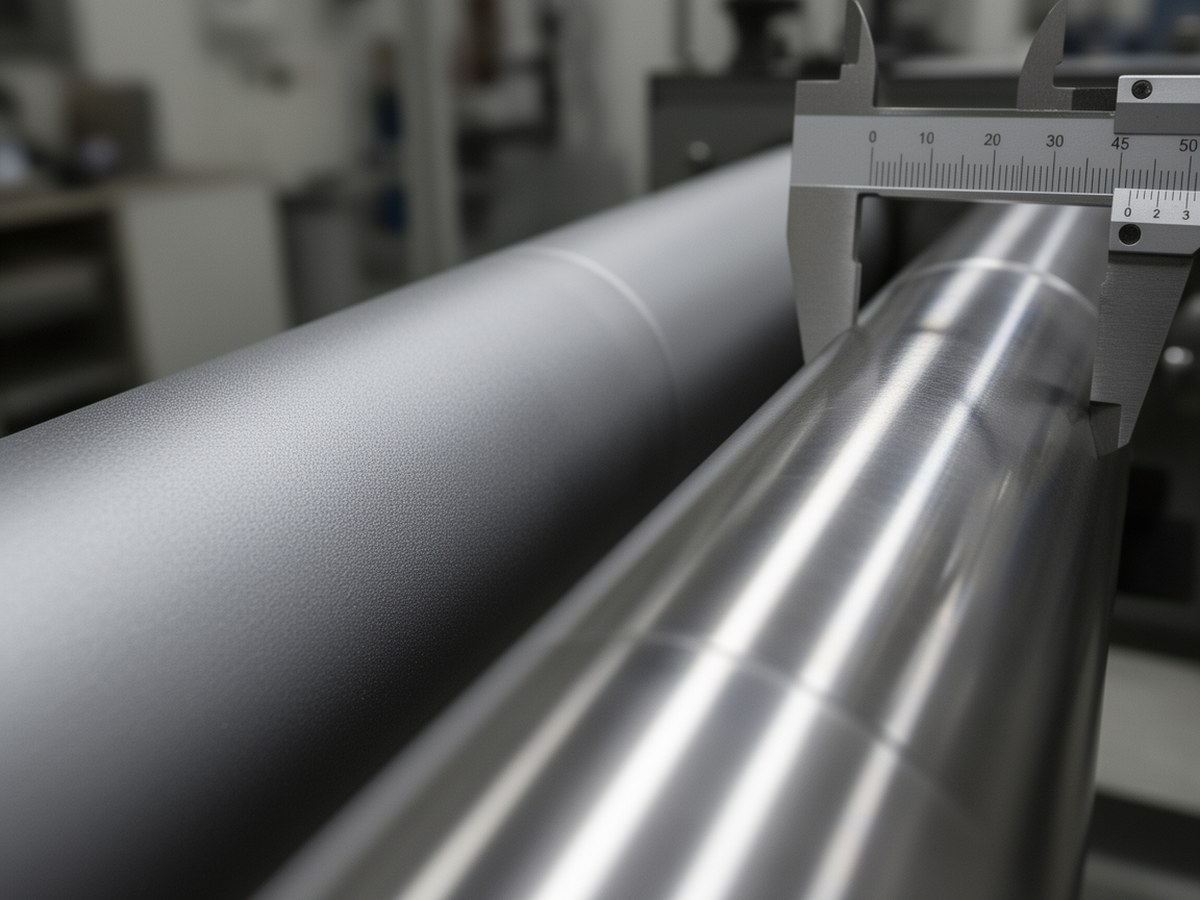 Сравнение состояния поверхности валов после нанесения и финишной обработки